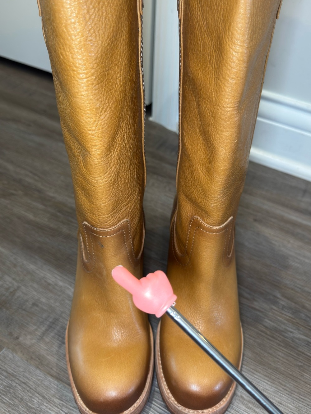 Cleo + Wolf Scout Fashion Tan Leather Round Toe Heeled Boots - Picture 5 of 11